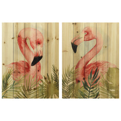 Watercolor Flamingo Composition I & II