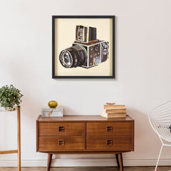 Antique Film Projector & SLR Camera