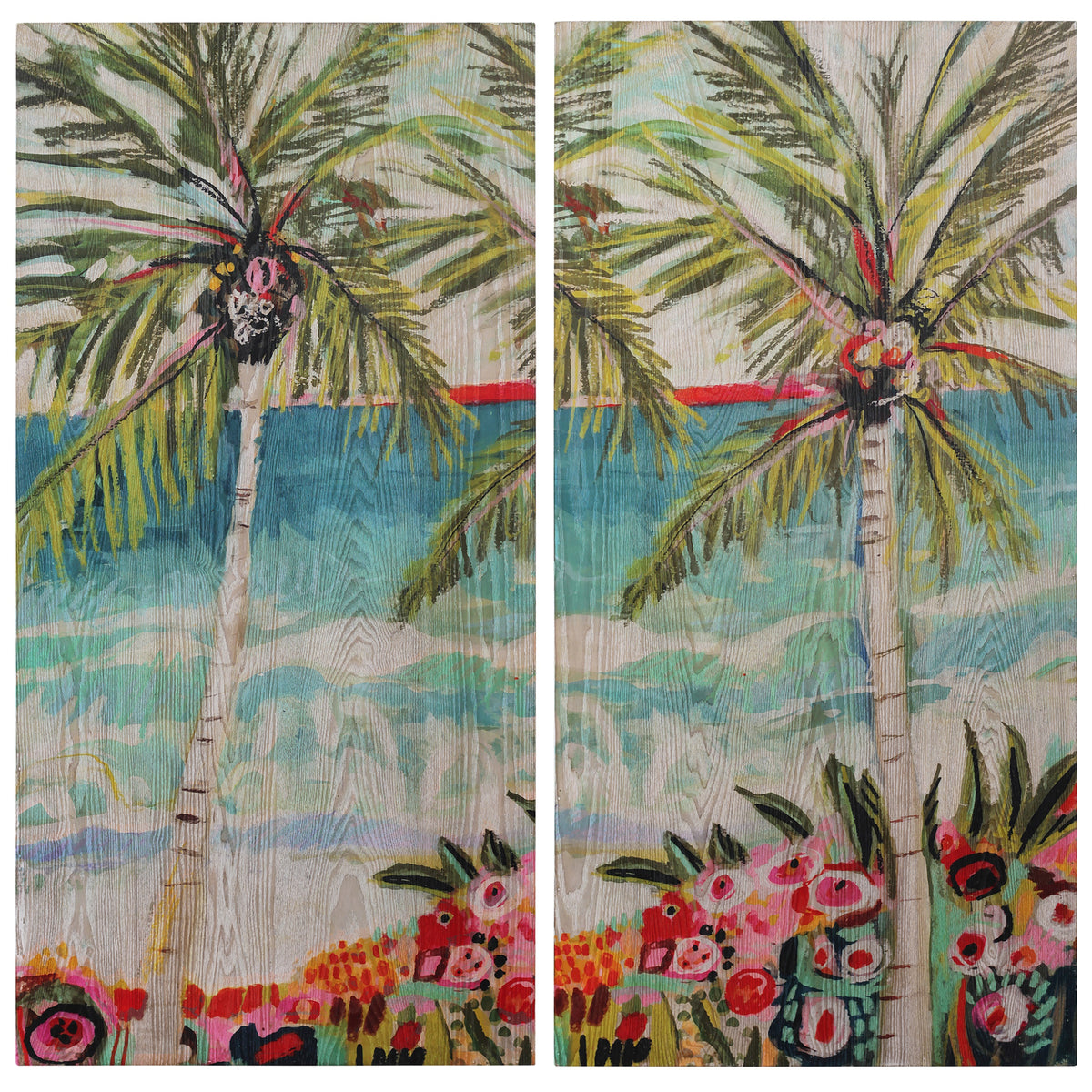 Palm Tree Whimsy I & II