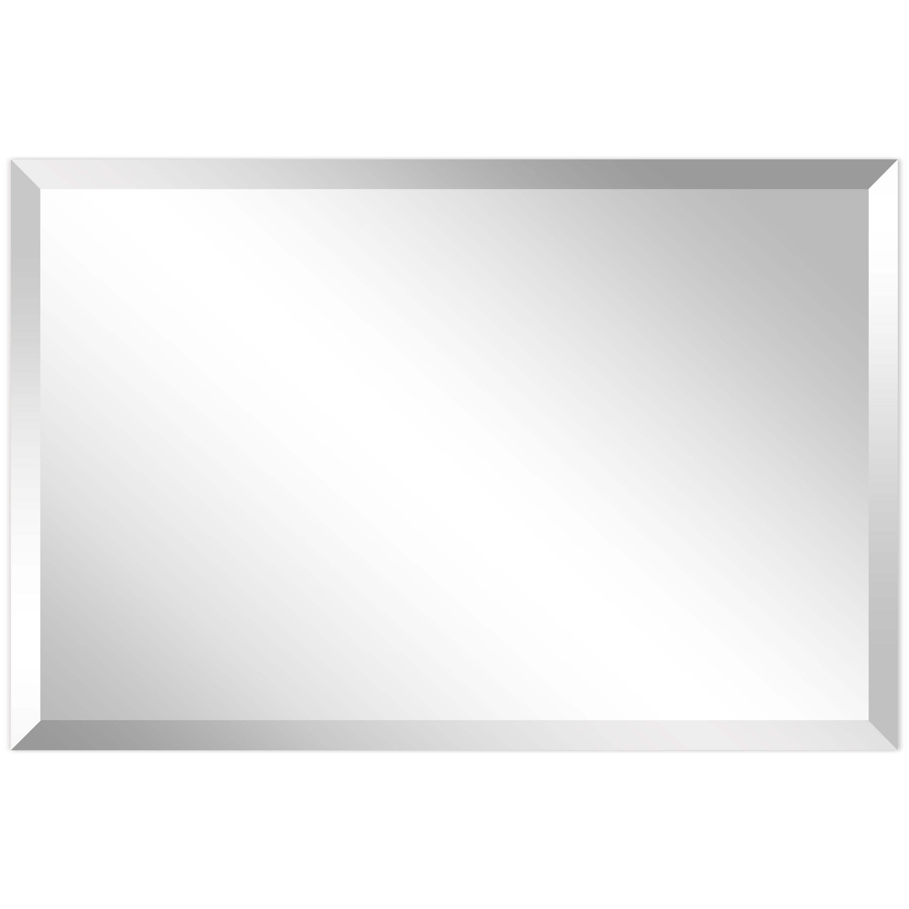 Frameless beveled prism mirror