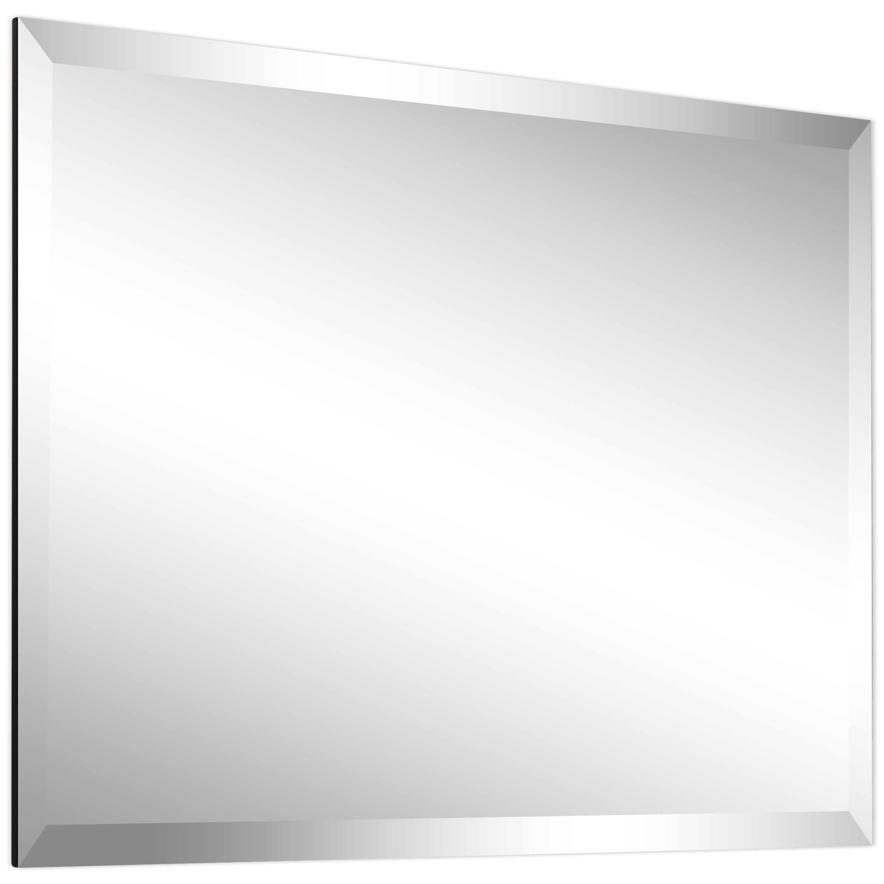 Frameless beveled prism mirror