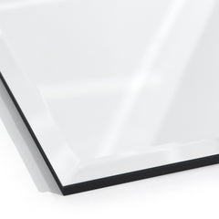 Frameless beveled prism mirror ..