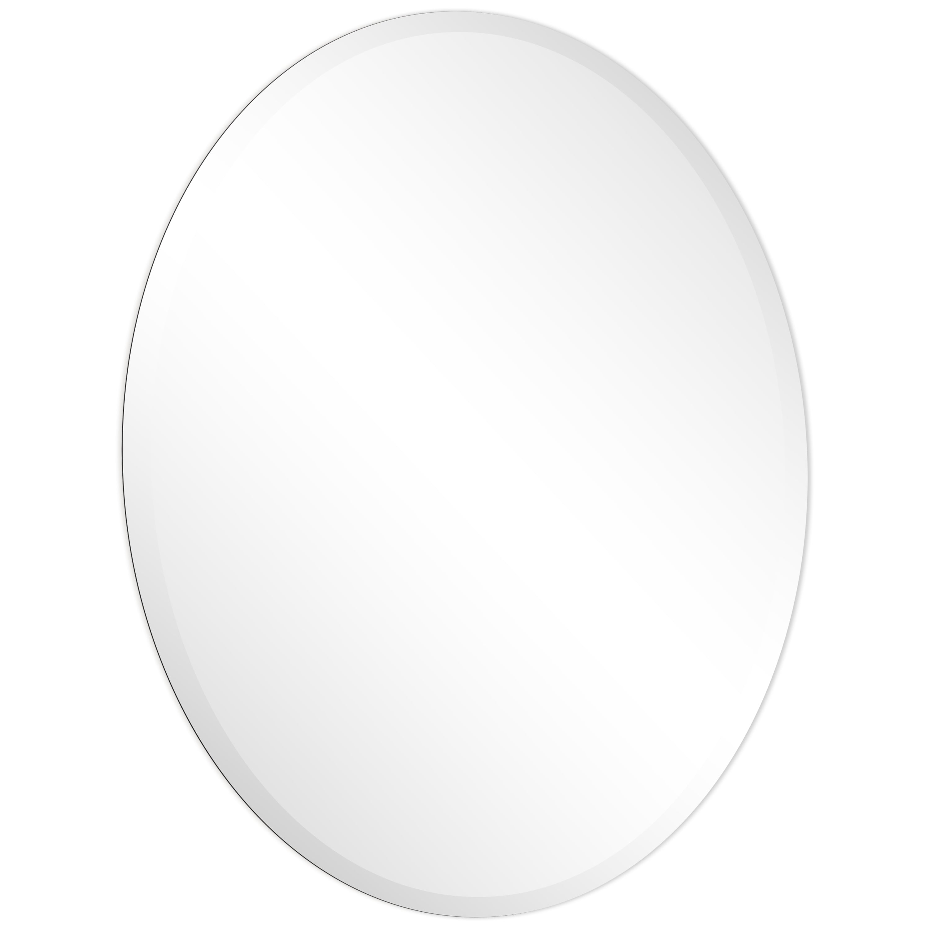 Frameless beveled Round Wall Mirror ..