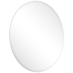 Frameless beveled Round Wall Mirror ..