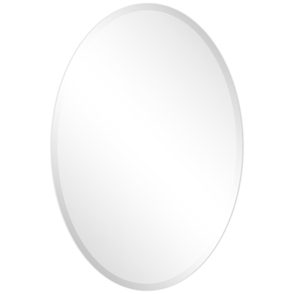 Frameless beveled Oval Wall Mirror