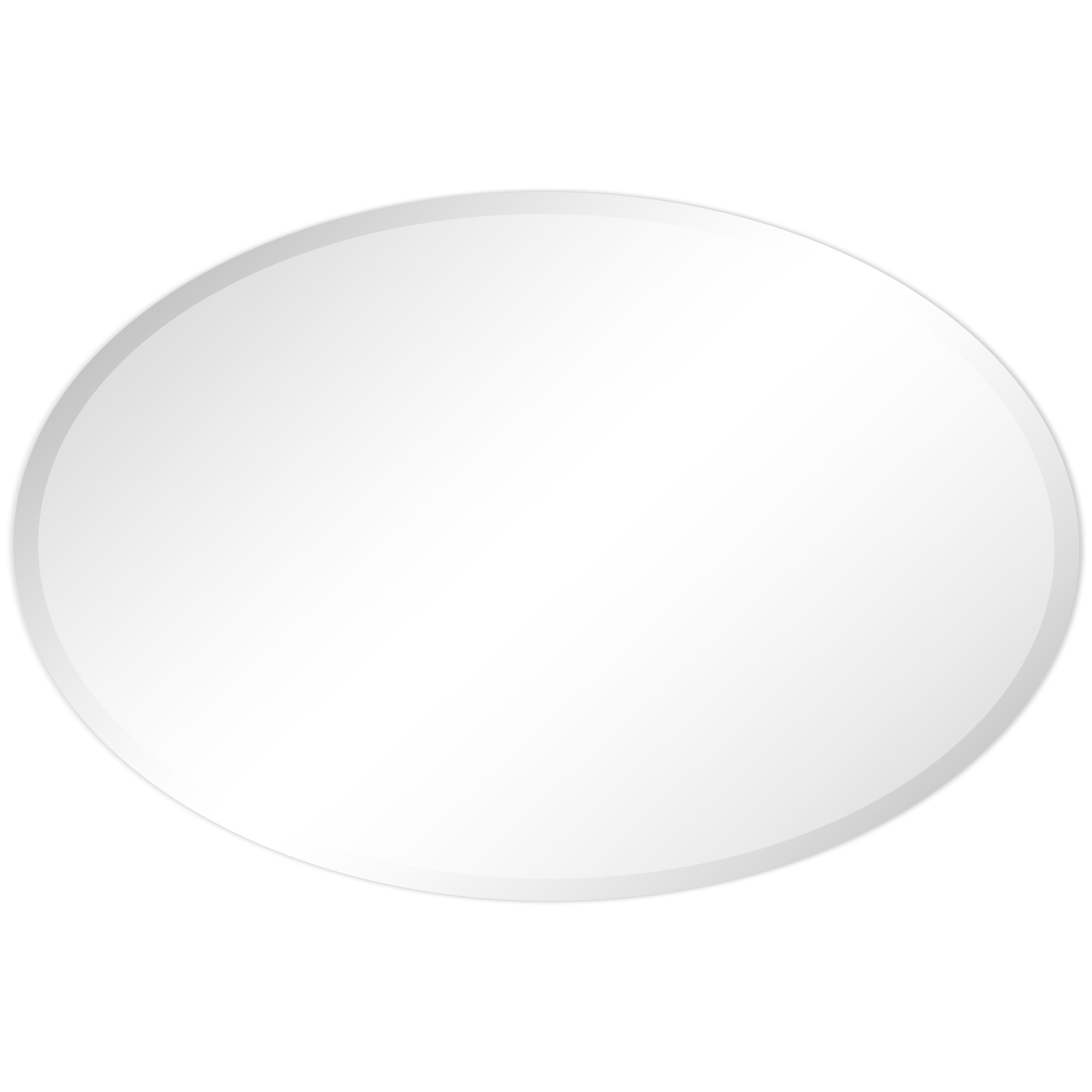 Frameless beveled Oval Wall Mirror