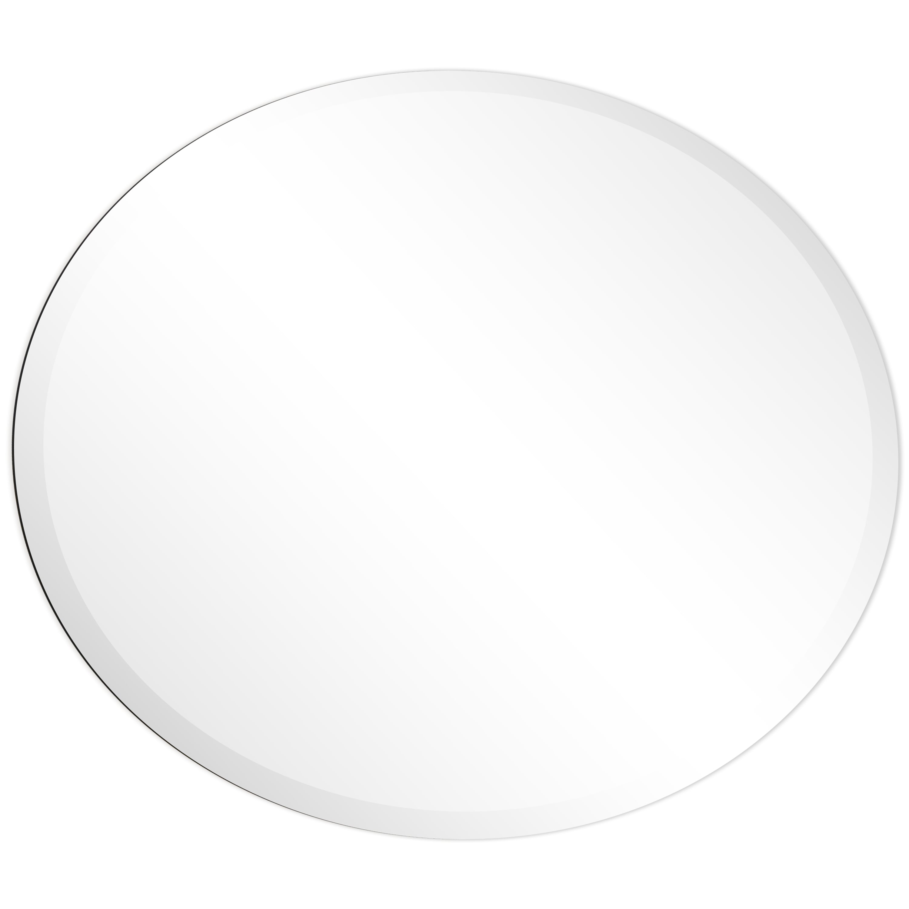 Frameless beveled Oval Wall Mirror