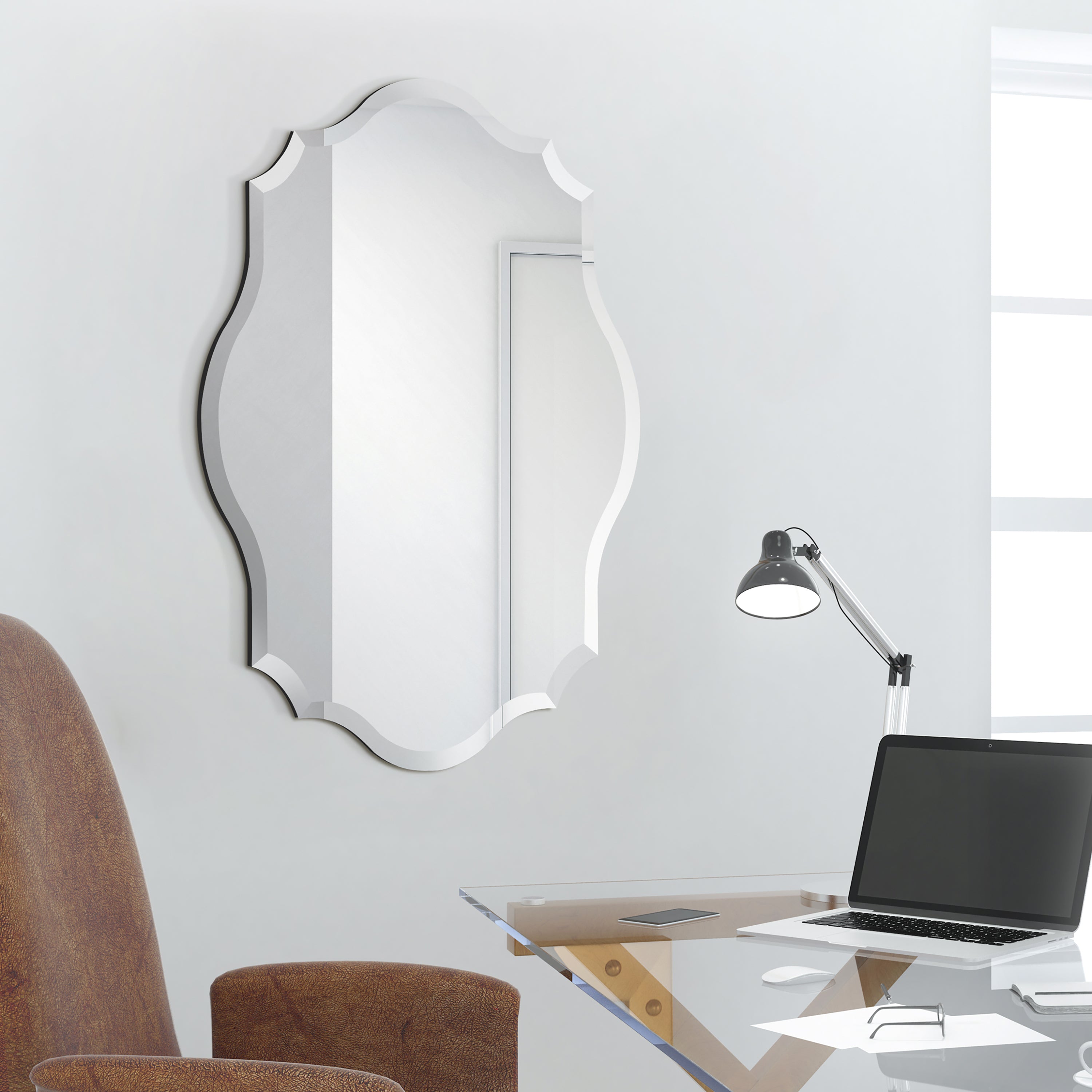 Frameless Beveled Mirror