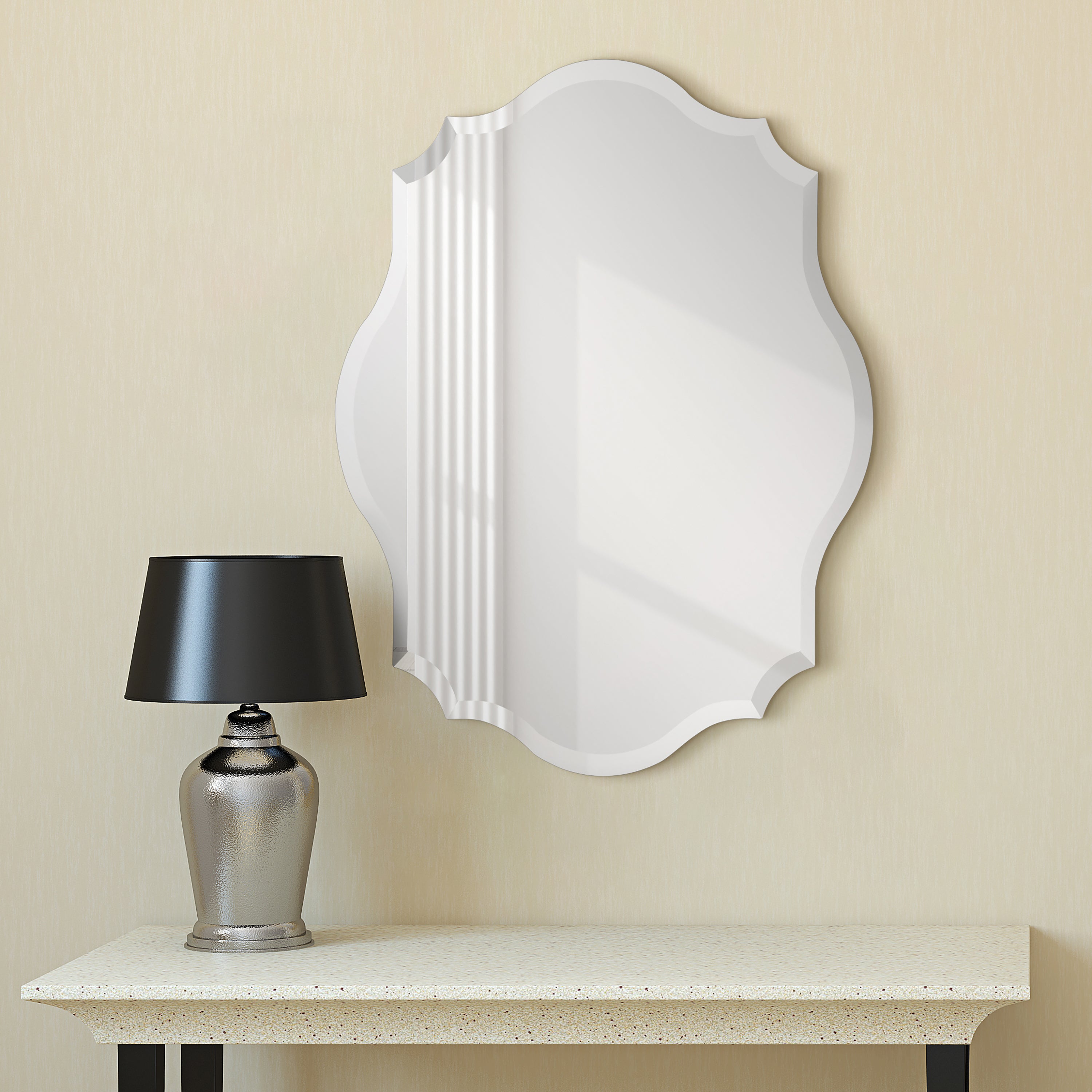 Frameless Beveled Mirror