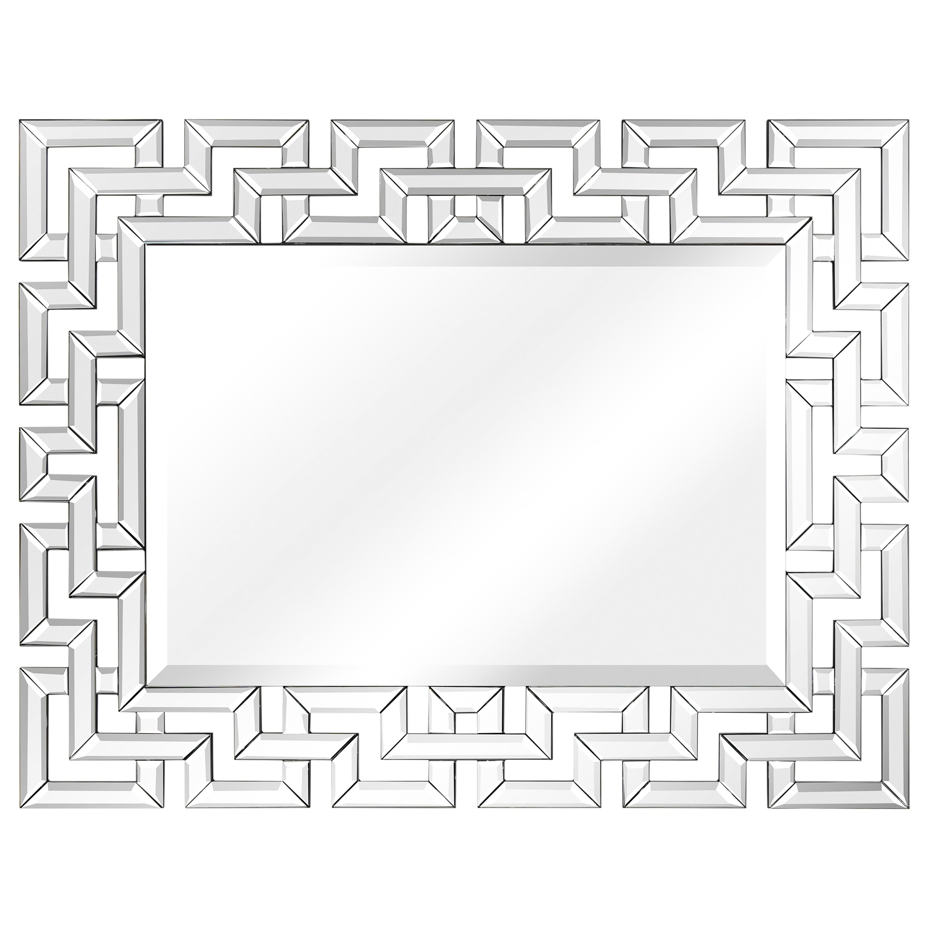 Elegant Beveled Geometry Decorative Wall Mirror