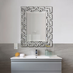 Elegant Beveled Geometry Decorative Wall Mirror