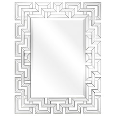 Elegant Beveled Geometry Decorative Wall Mirror