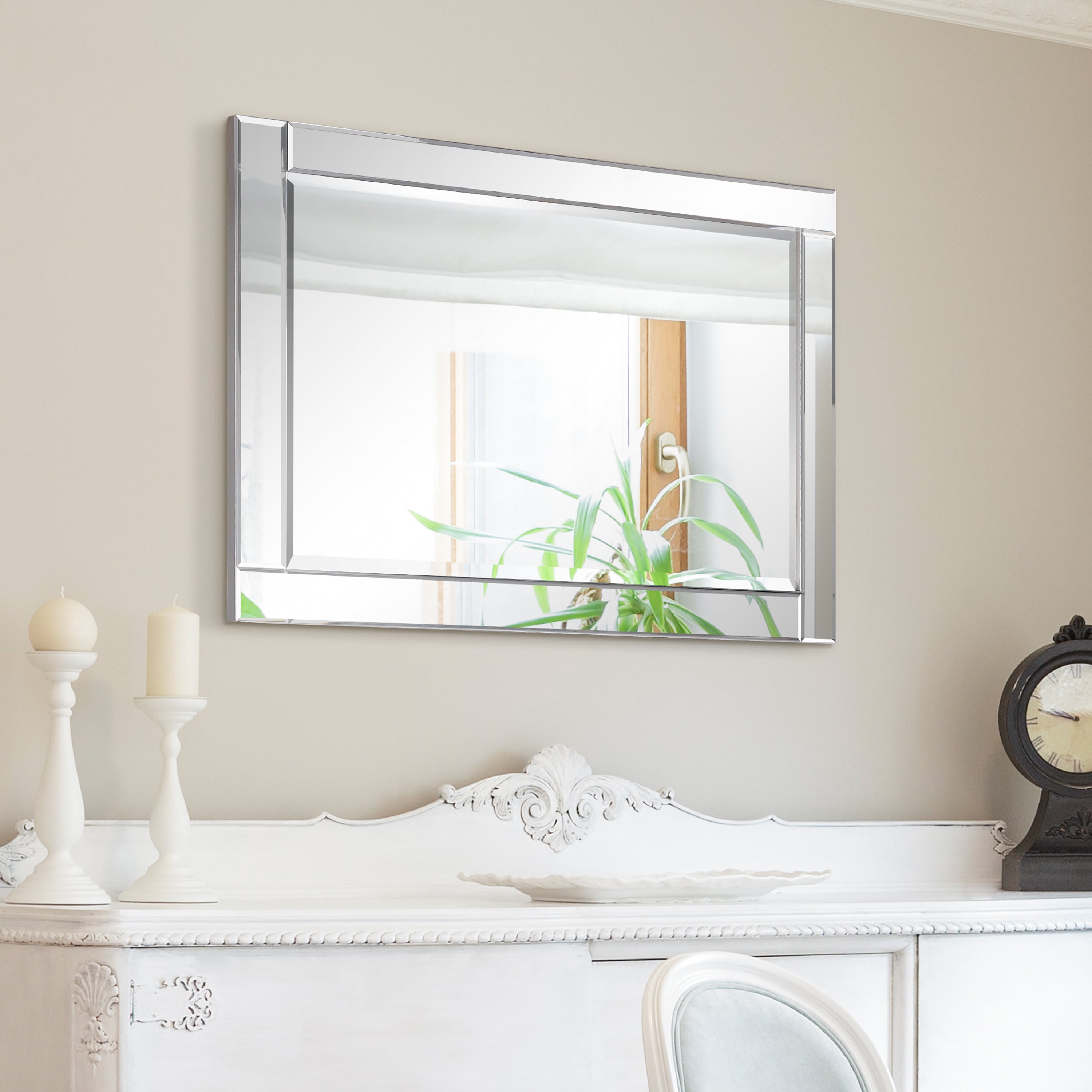 Modern Beveled Wall Mirror