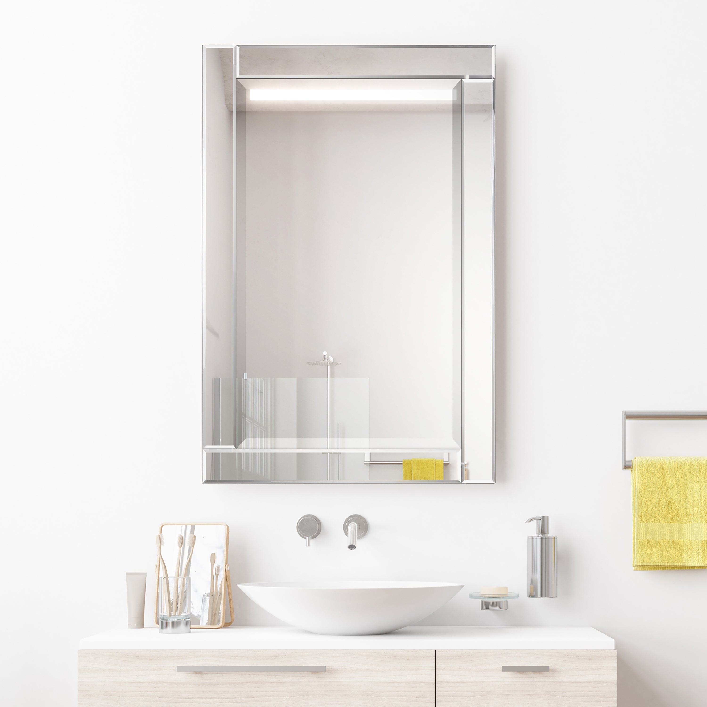 Modern Beveled Wall Mirror