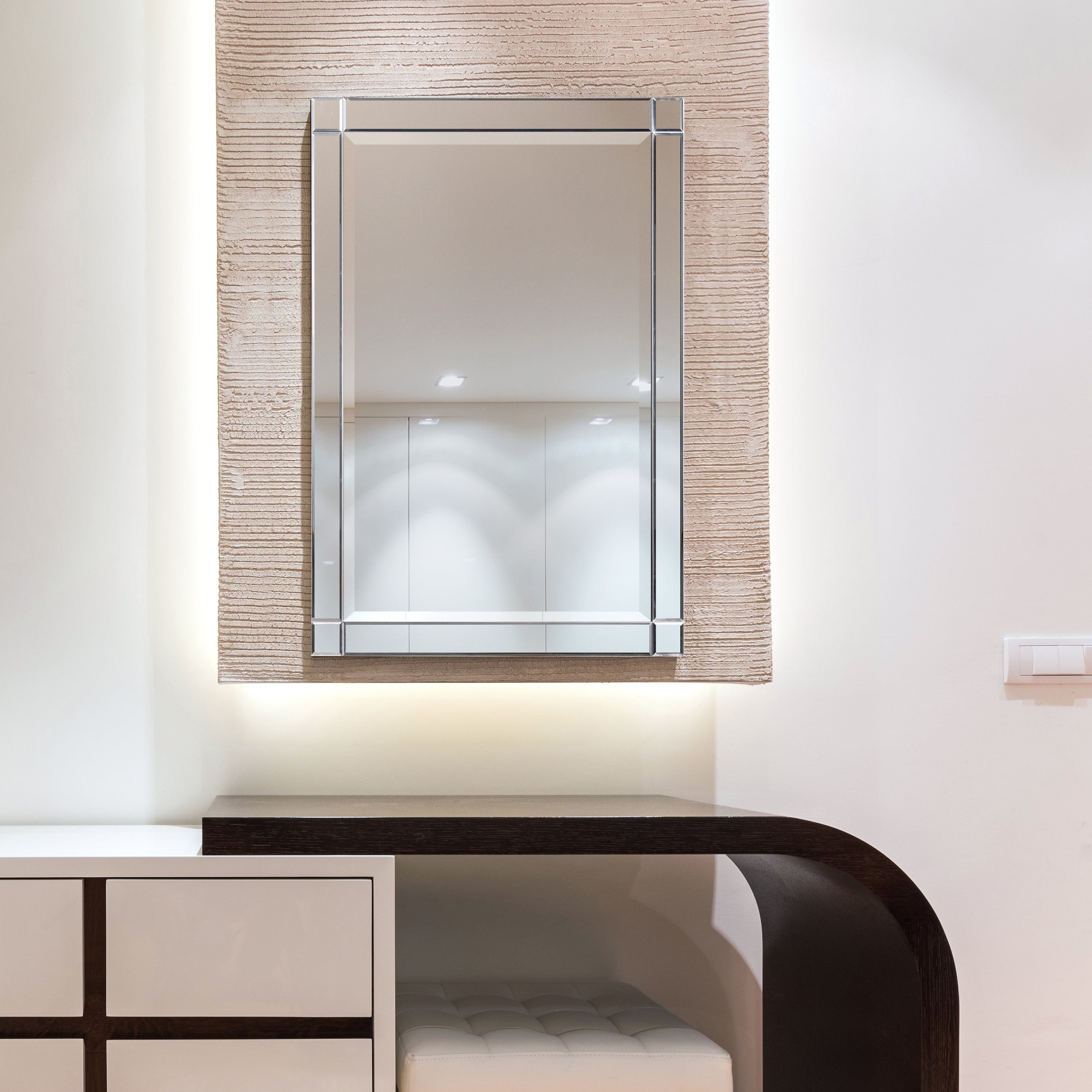 Modern Beveled Wall Mirror