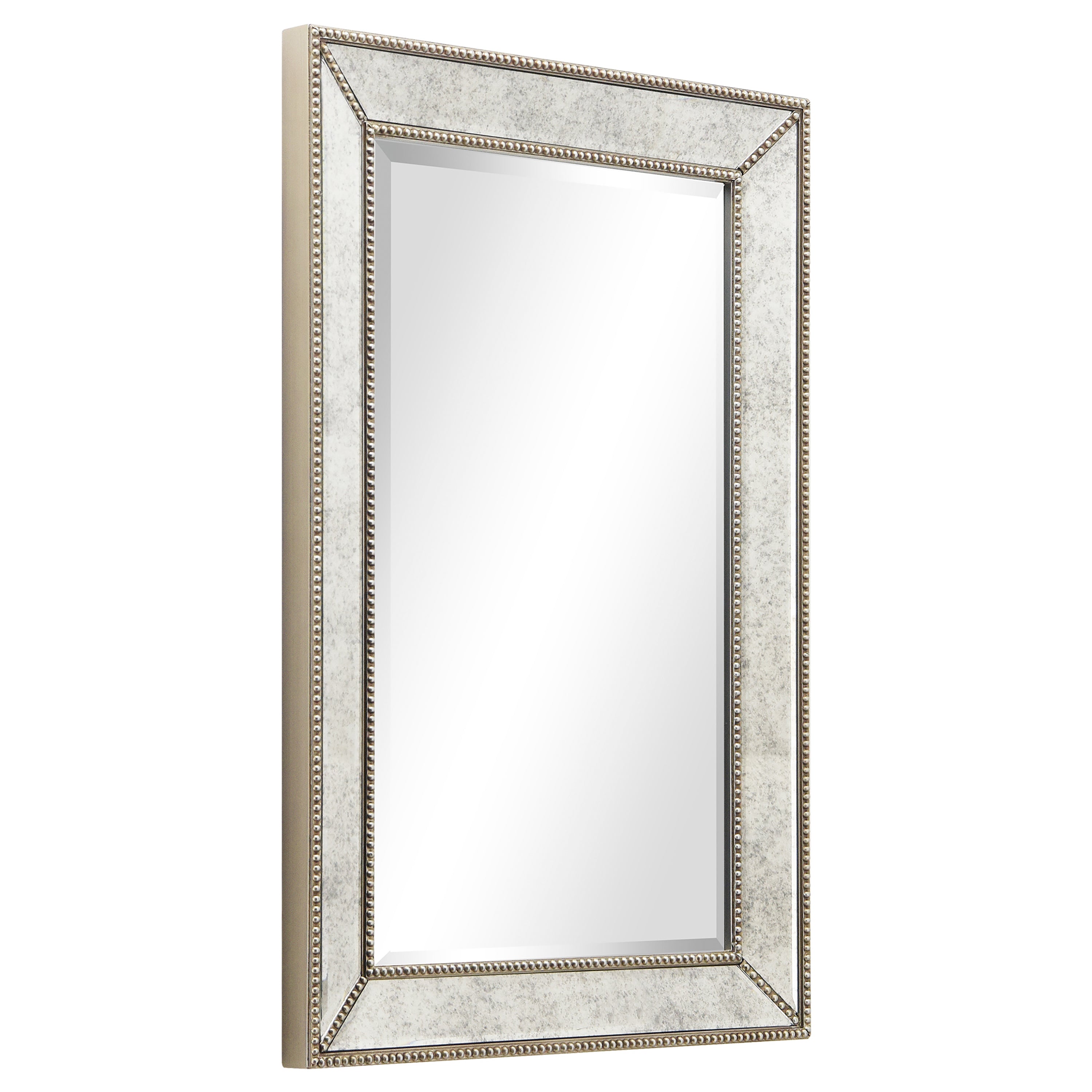 Champagne Bead Beveled Mirror