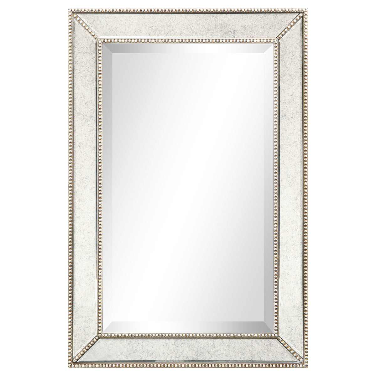 Champagne Bead Beveled Mirror