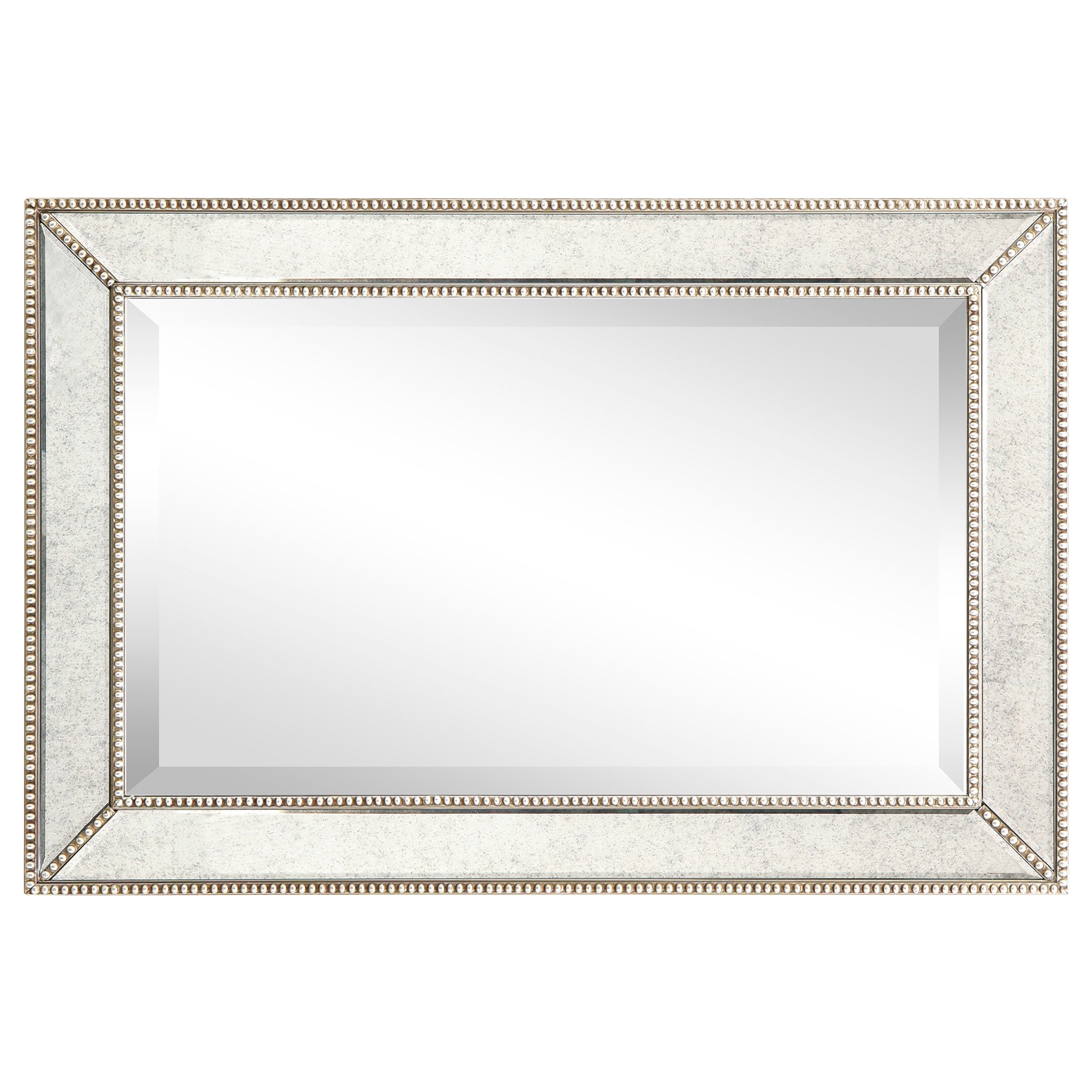 Champagne Bead Beveled Mirror