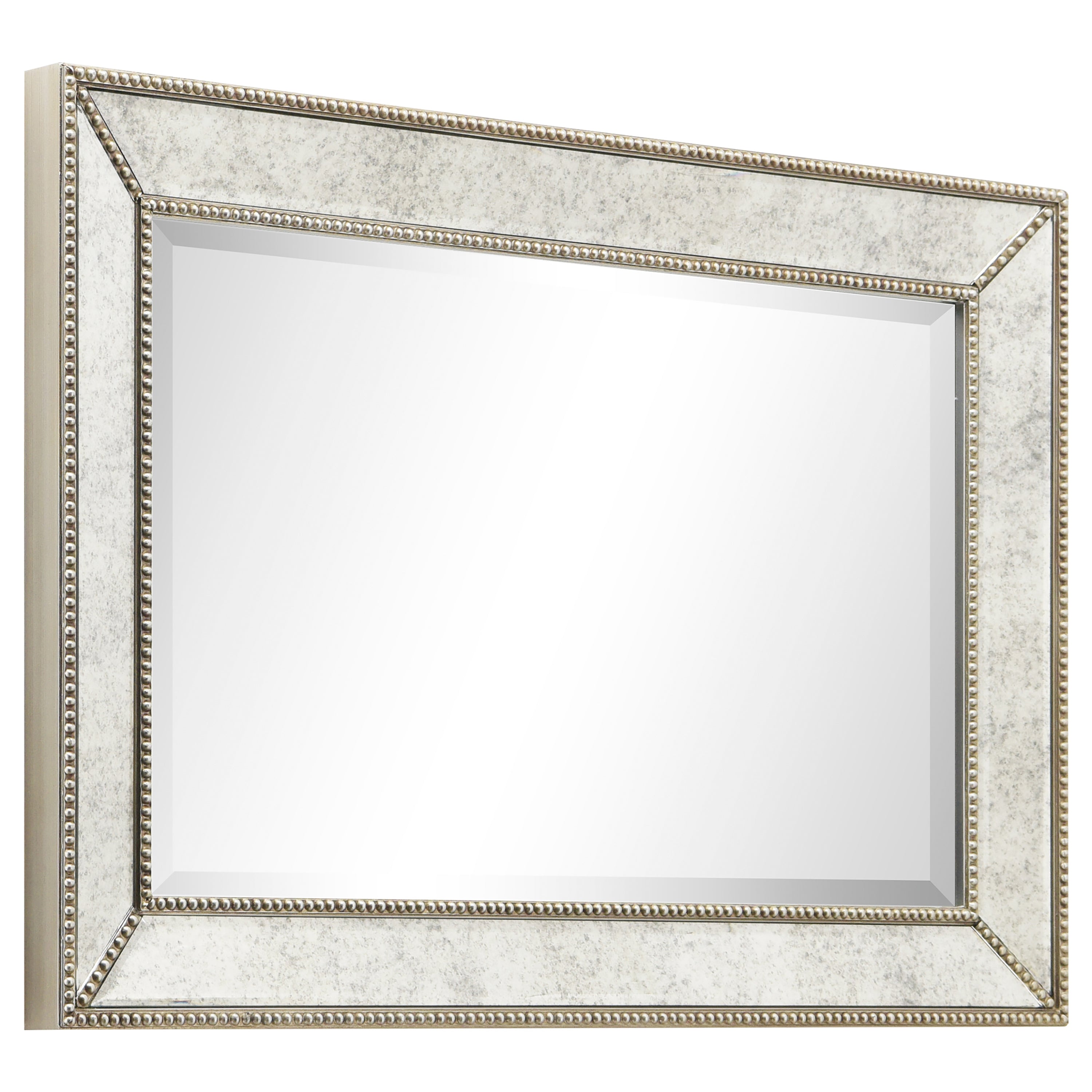 Champagne Bead Beveled Mirror