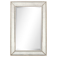 Champagne Bead Beveled Mirror