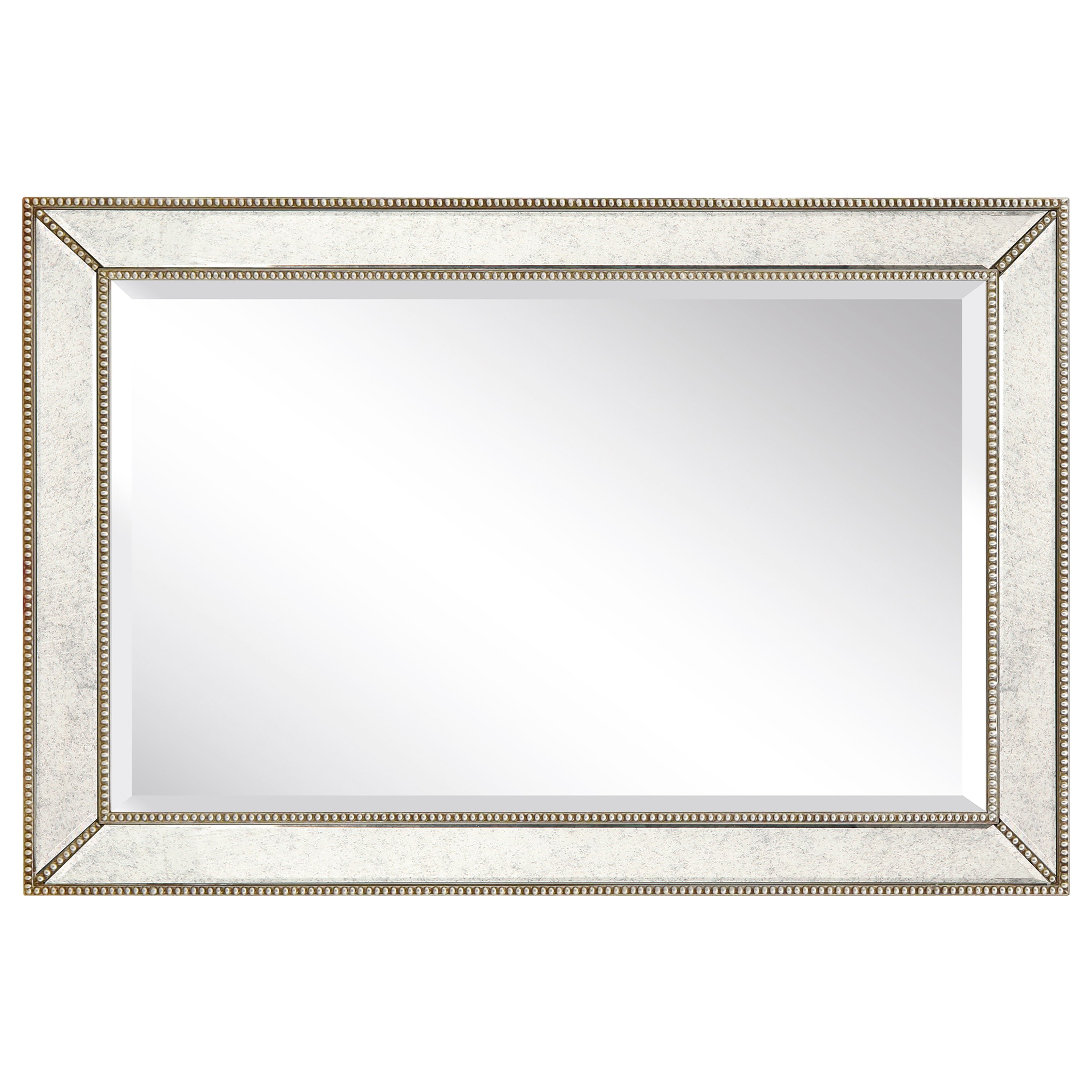 Champagne Bead Beveled Mirror