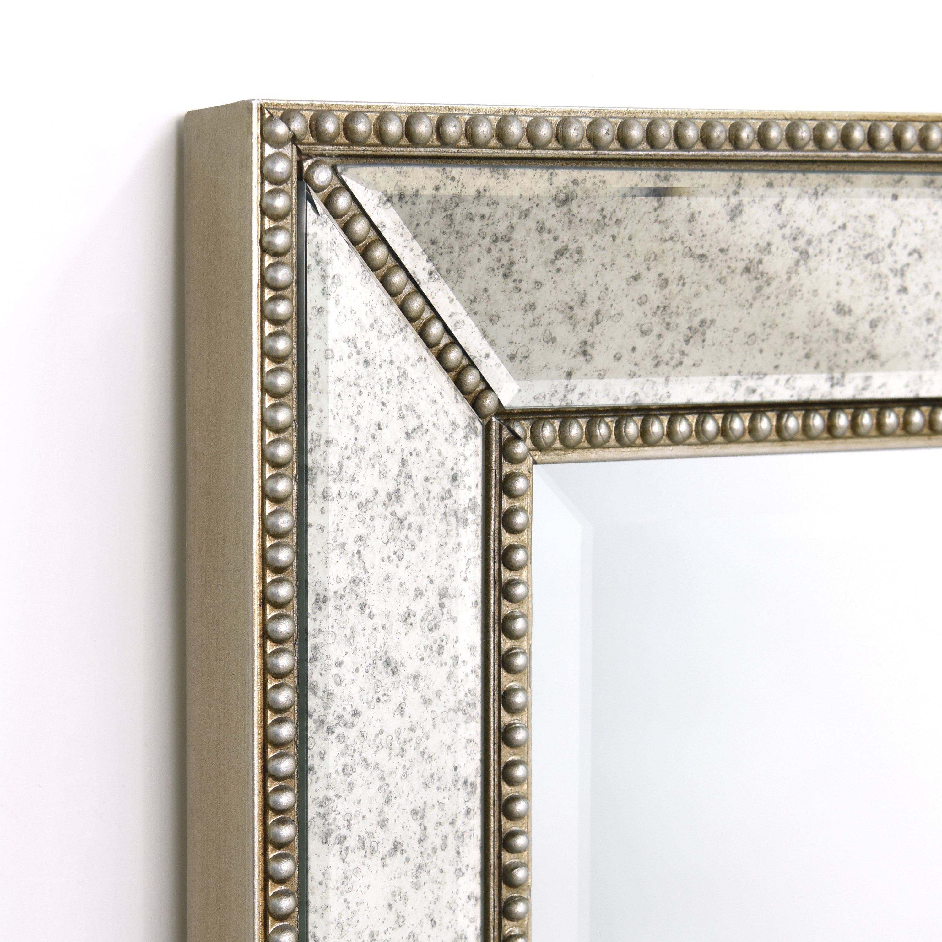 Champagne Bead Beveled Mirror