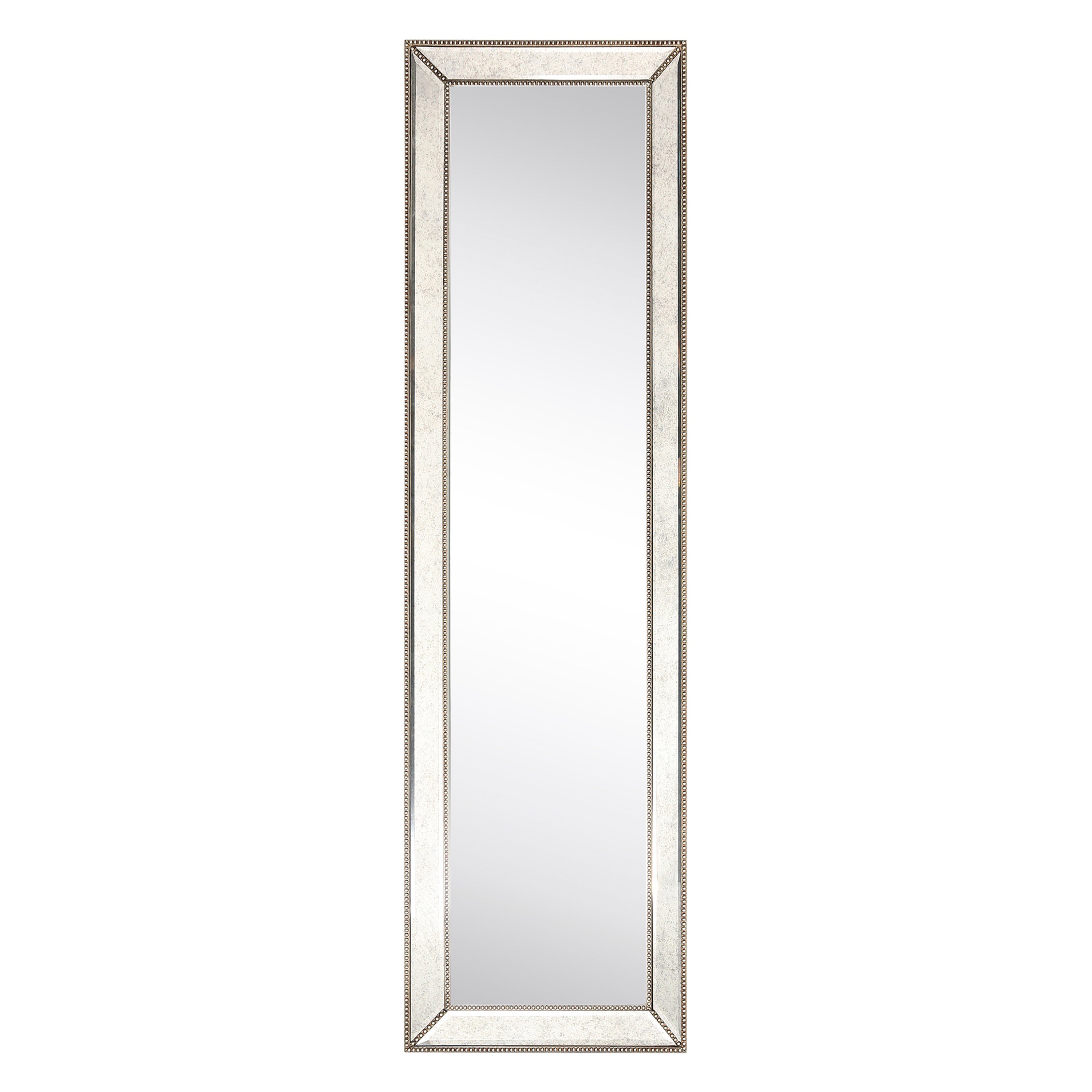 Champagne Bead Beveled Cheval Mirror