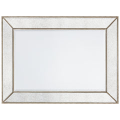 Champagne Bead Beveled Wall Mirror