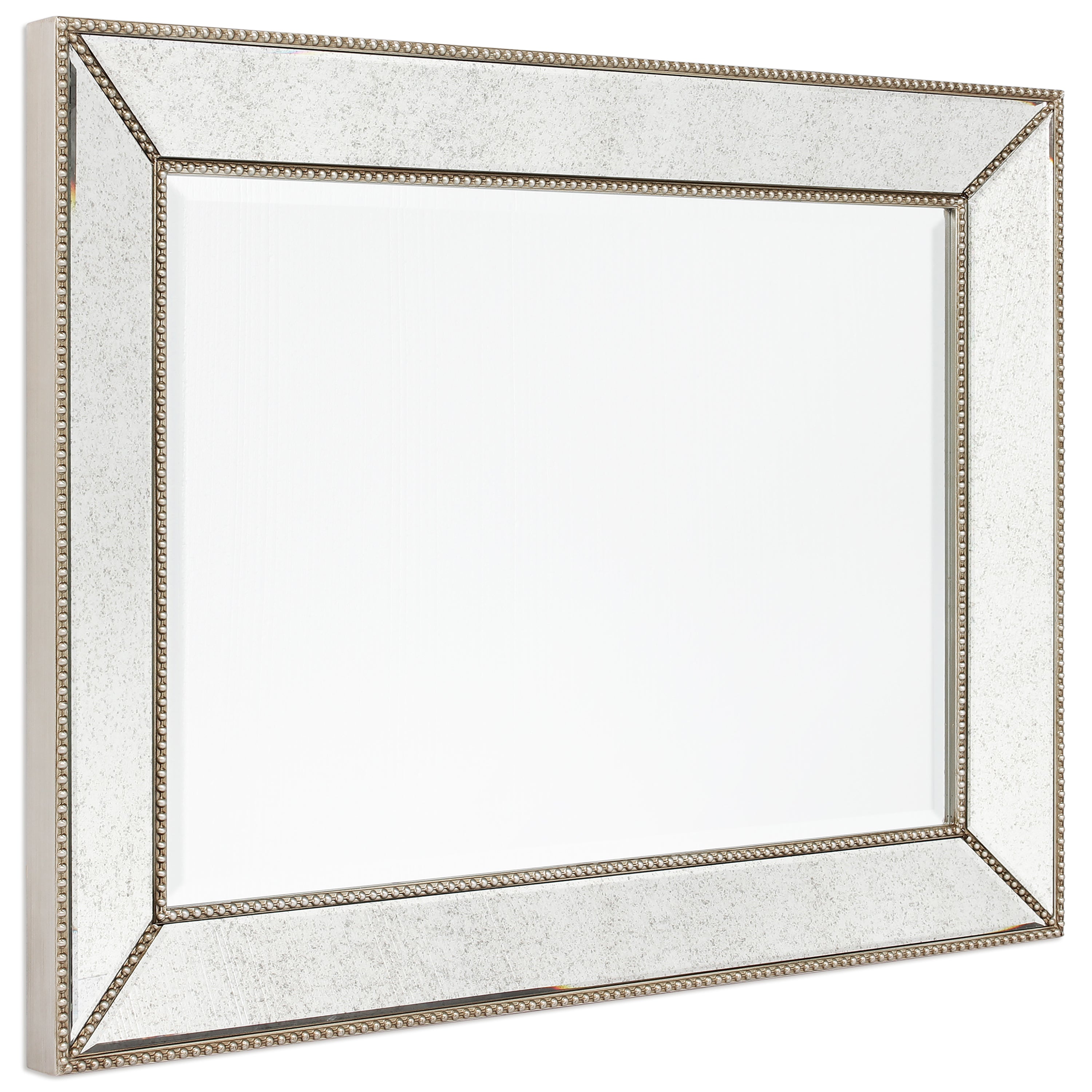 Champagne Bead Beveled Wall Mirror