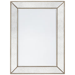 Champagne Bead Beveled Wall Mirror