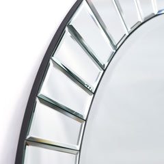 Moderno Beveled Round Wall Mirror