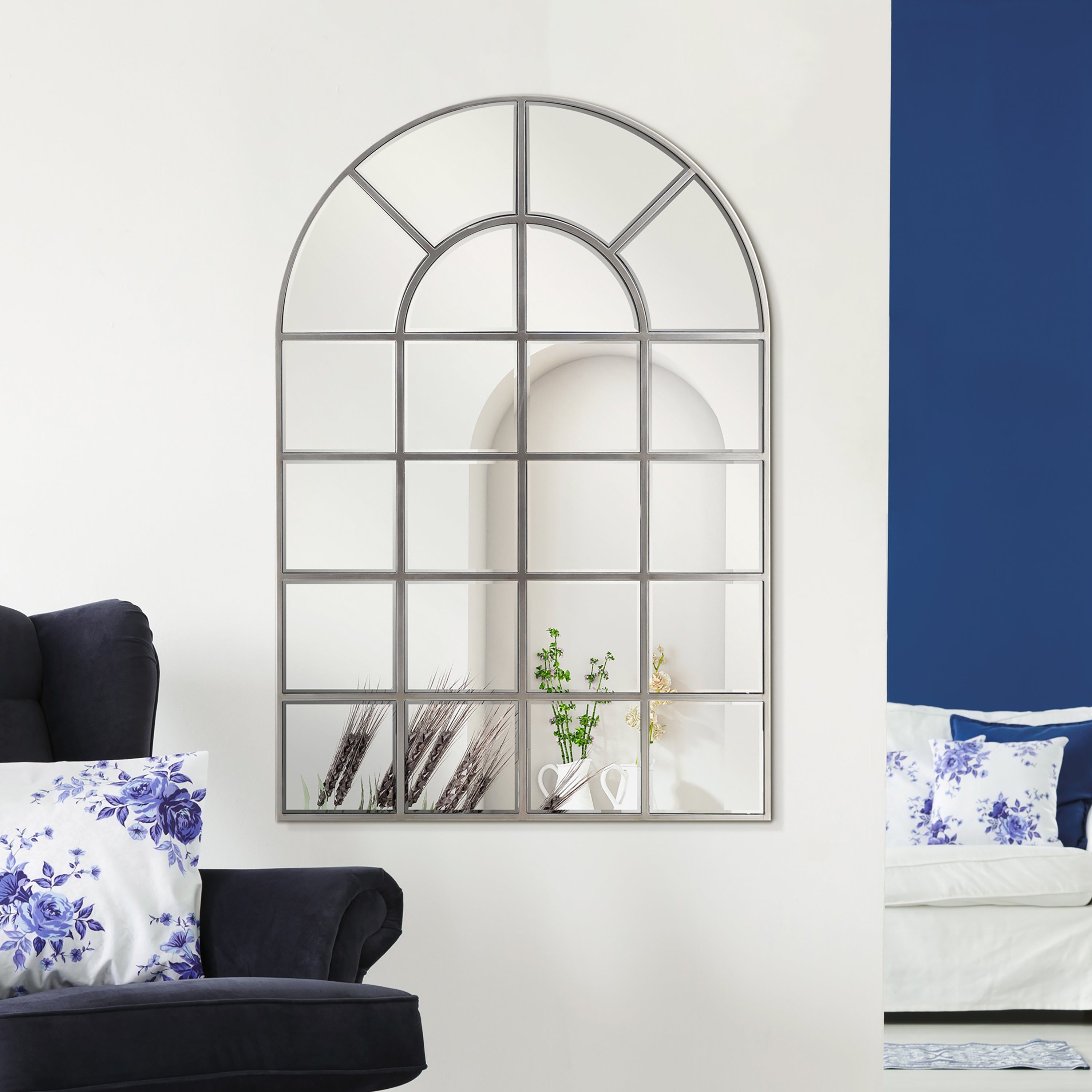 Arch Window Pane Mirror | Wall Floor Mirror