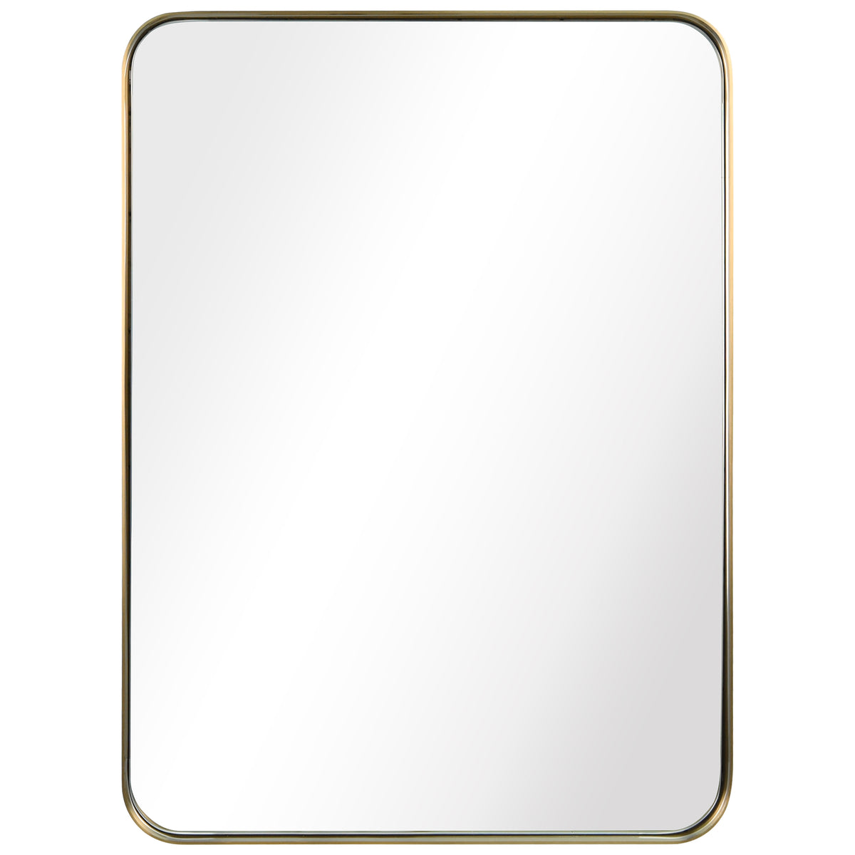 Ultra Brushed Gold Stainless Steel Rectangular Wall Mirror