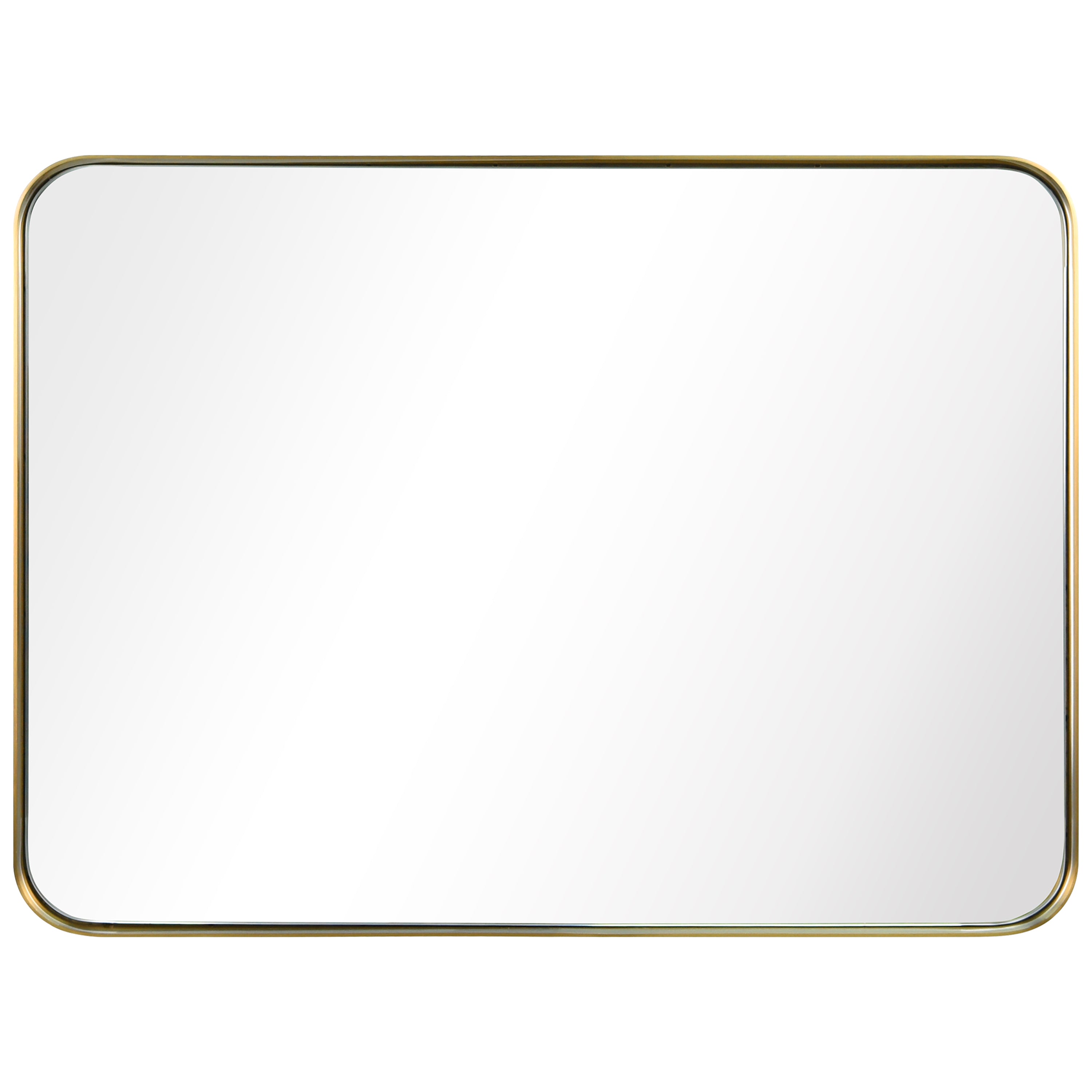 Ultra Brushed Gold Stainless Steel Rectangular Wall Mirror