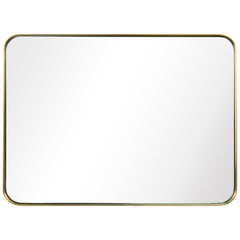 Ultra Brushed Gold Stainless Steel Rectangular Wall Mirror