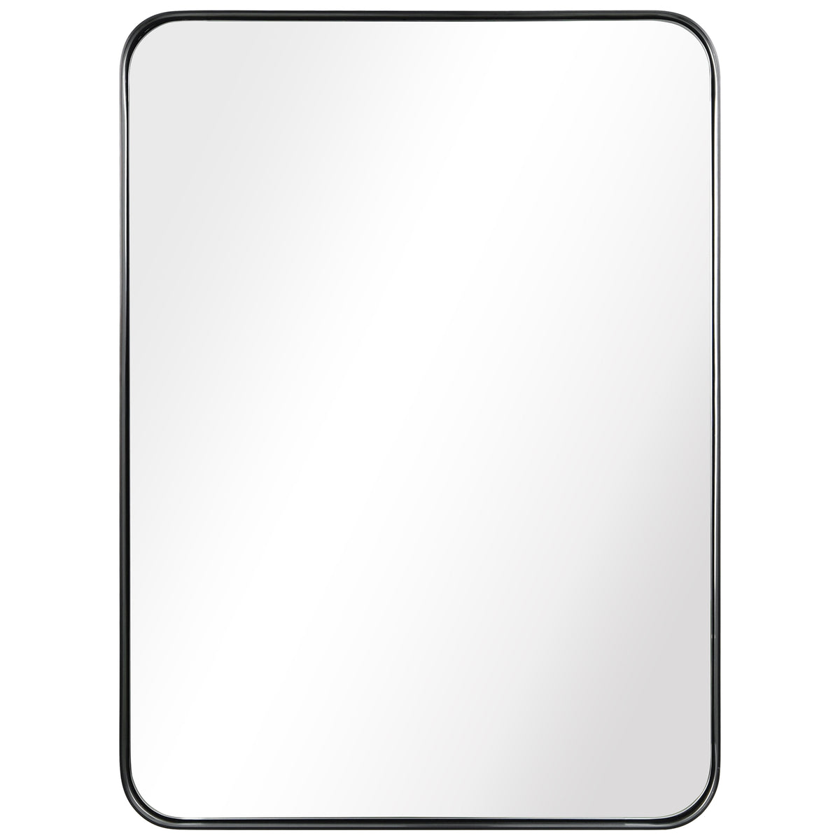 Ultra Brushed Black Stainless Steel Rectangular Wall Mirror