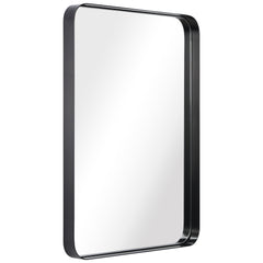 Ultra Brushed Black Stainless Steel Rectangular Wall Mirror