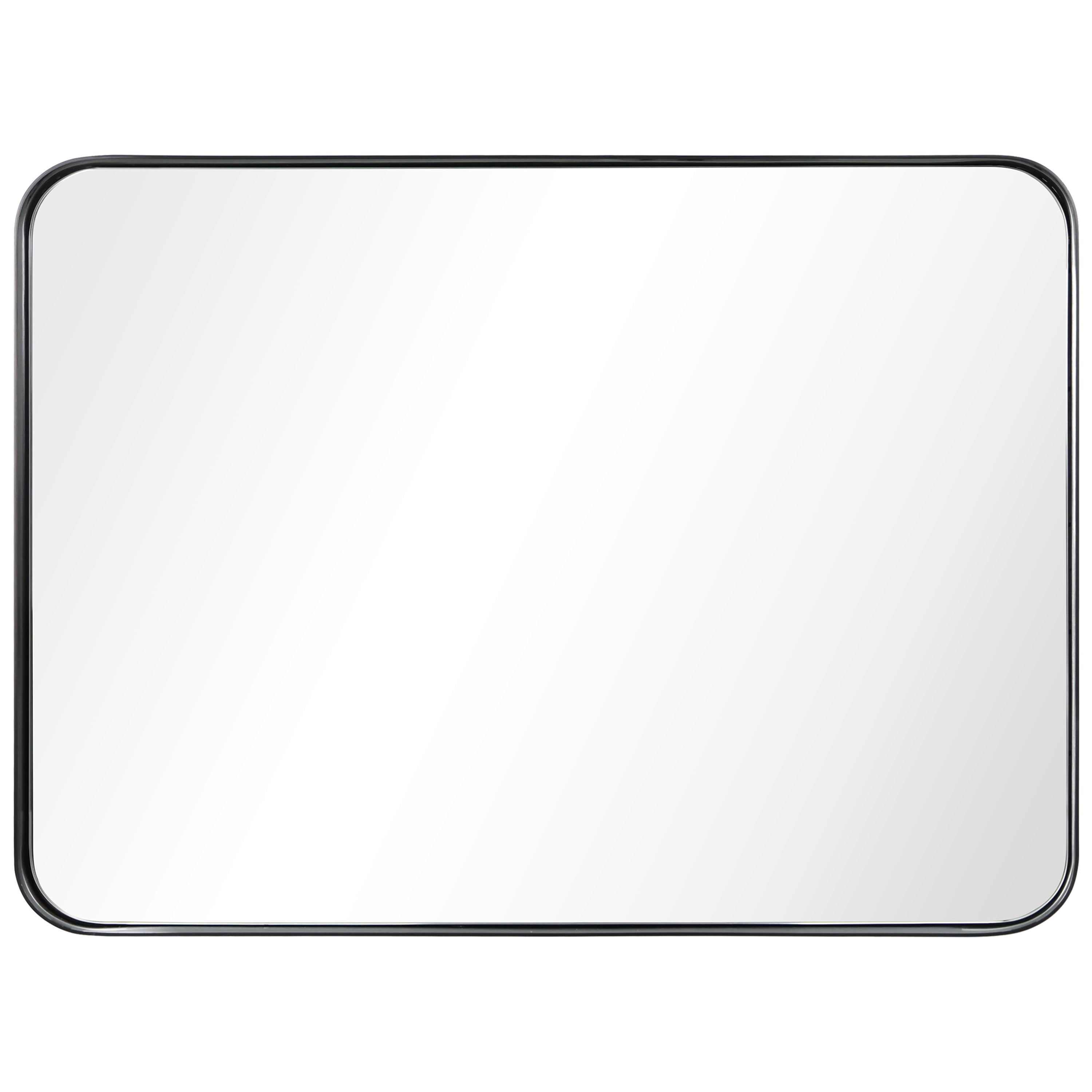 Ultra Brushed Black Stainless Steel Rectangular Wall Mirror