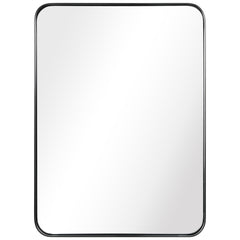 Ultra Brushed Black Stainless Steel Rectangular Wall Mirror