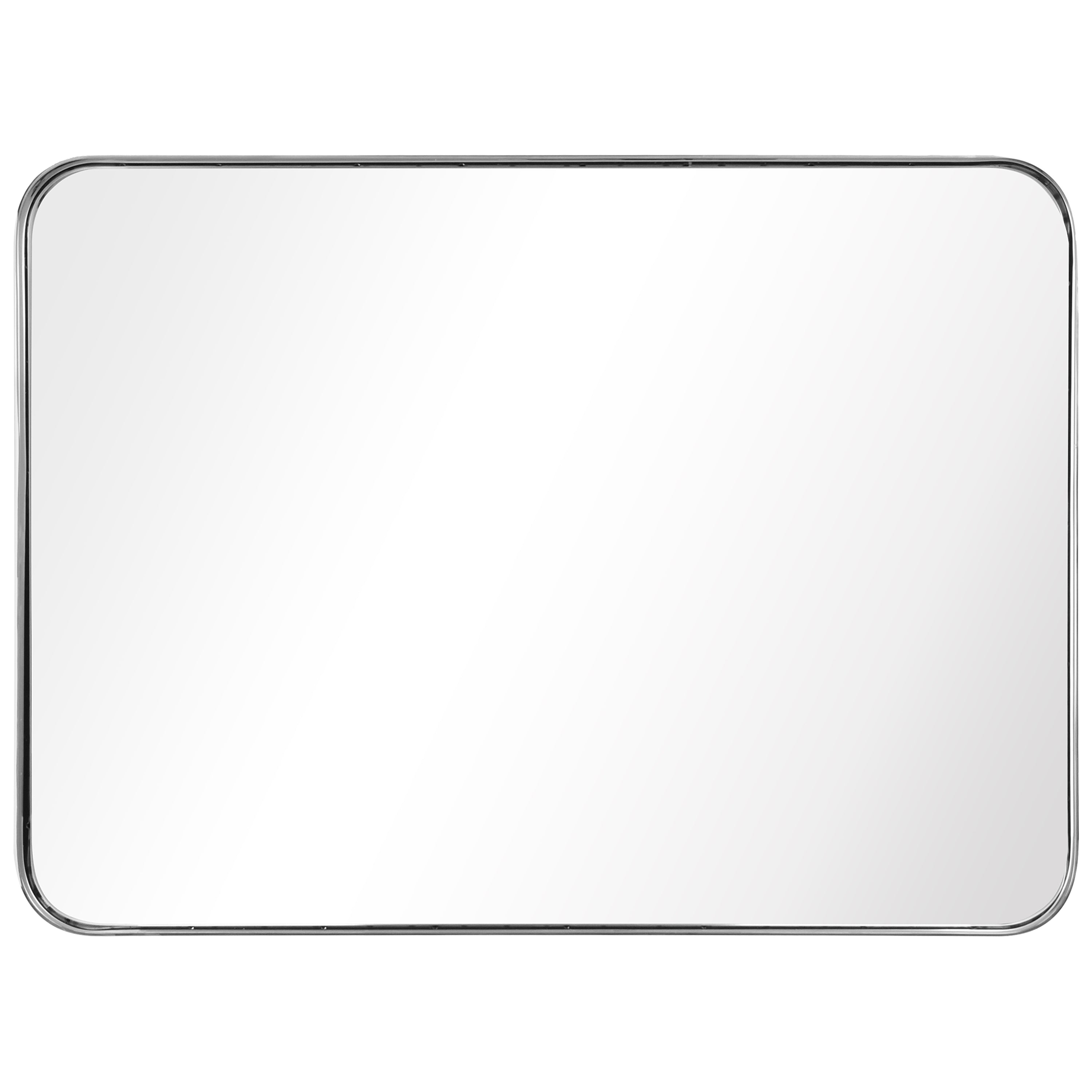 Ultra Polished Silver Stainless Steel Rectangular Wall Mirror