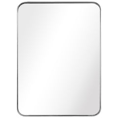 Ultra Polished Silver Stainless Steel Rectangular Wall Mirror