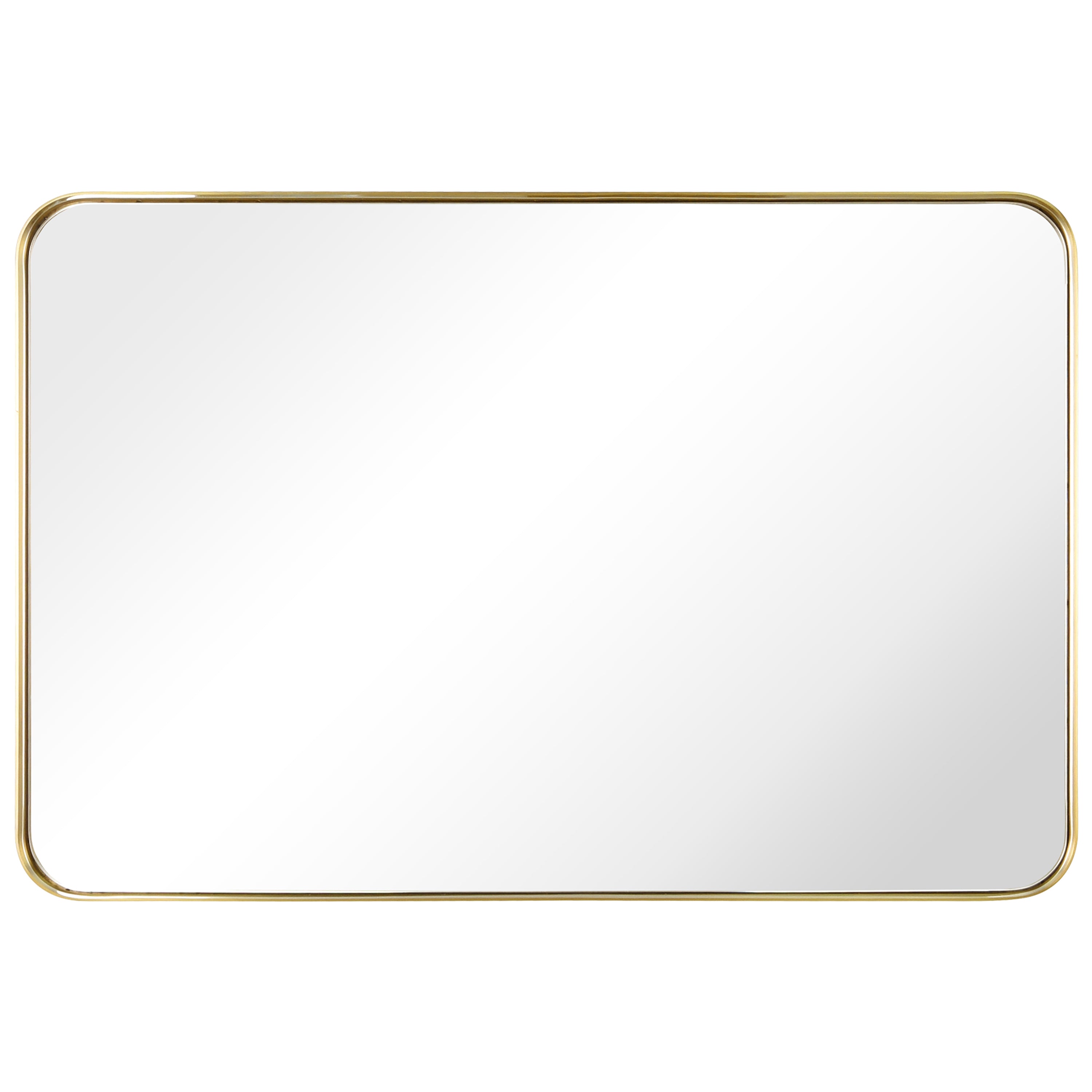 Ultra Brushed Gold Stainless Steel Rectangular Wall Mirror