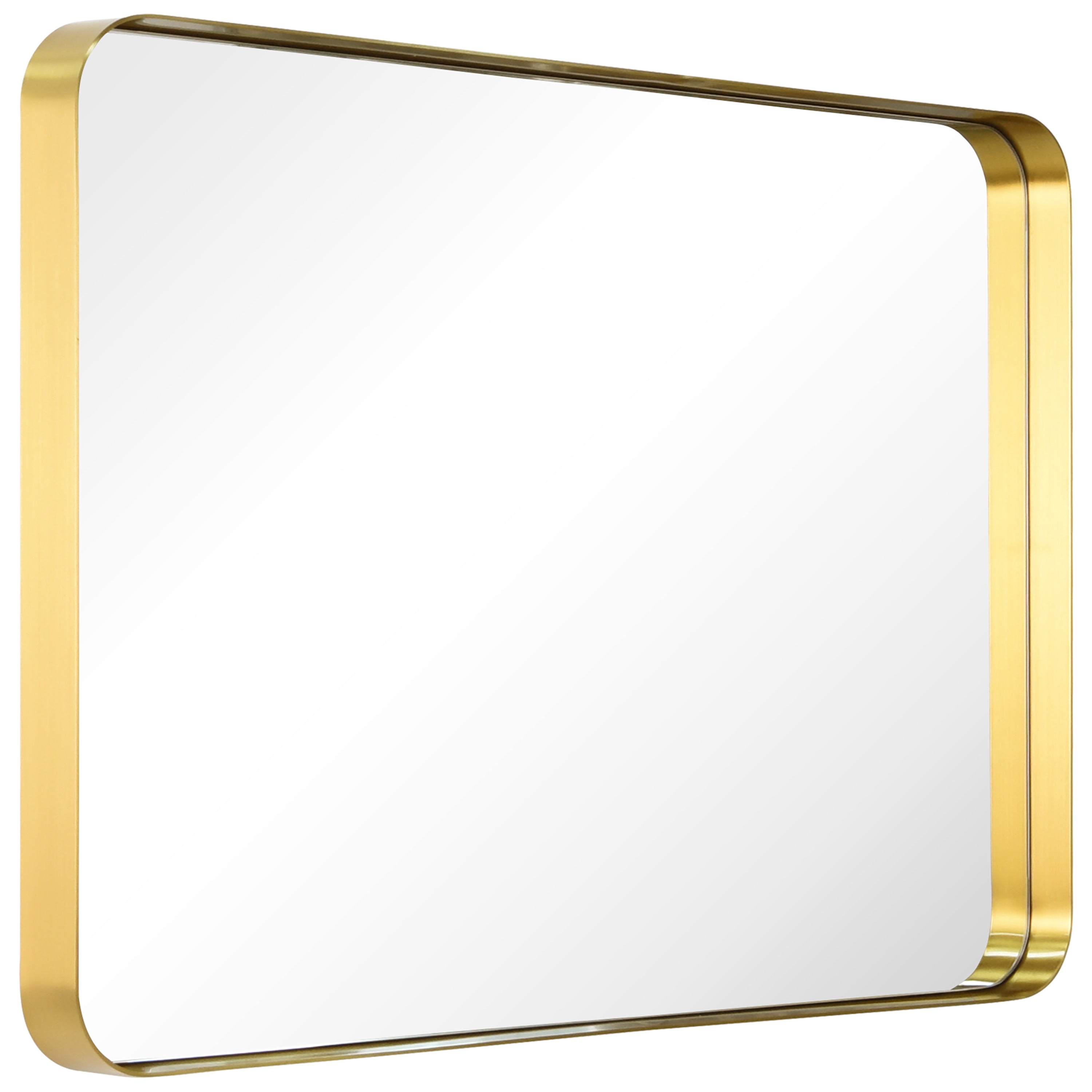 Ultra Brushed Gold Stainless Steel Rectangular Wall Mirror