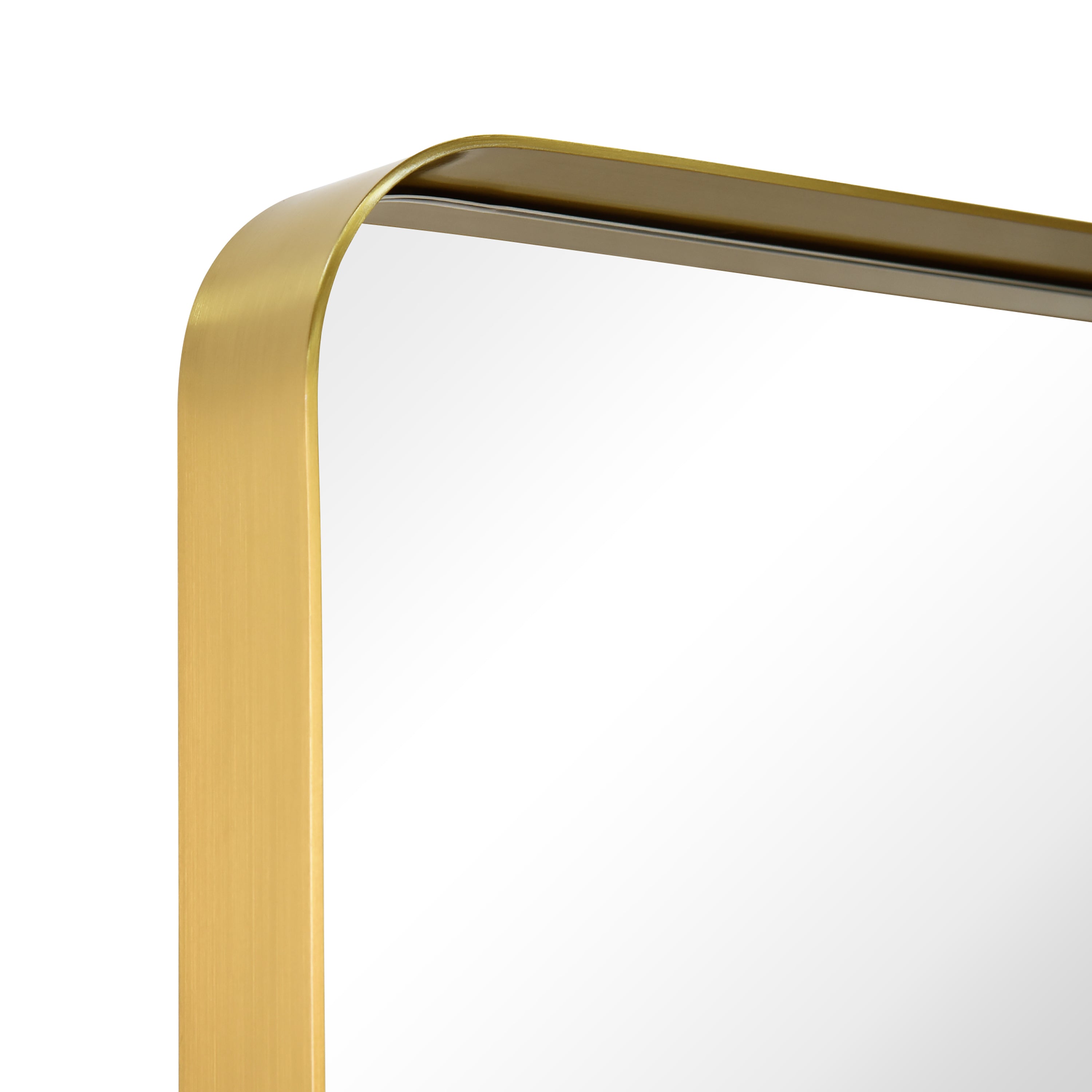 Ultra Brushed Gold Stainless Steel Rectangular Wall Mirror