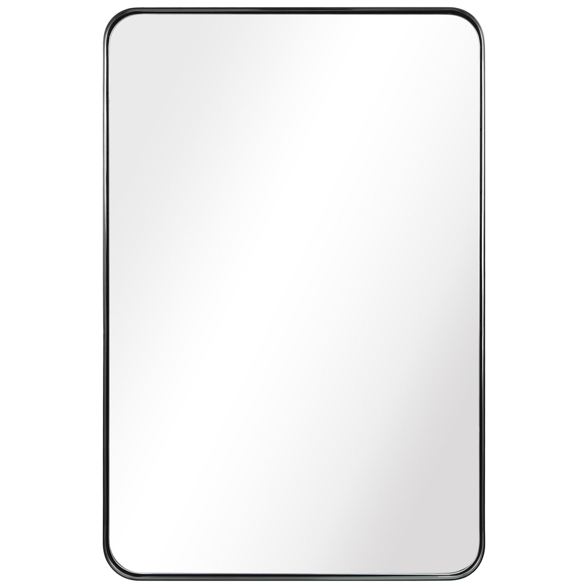 Ultra Brushed Black Stainless Steel Rectangular Wall Mirror