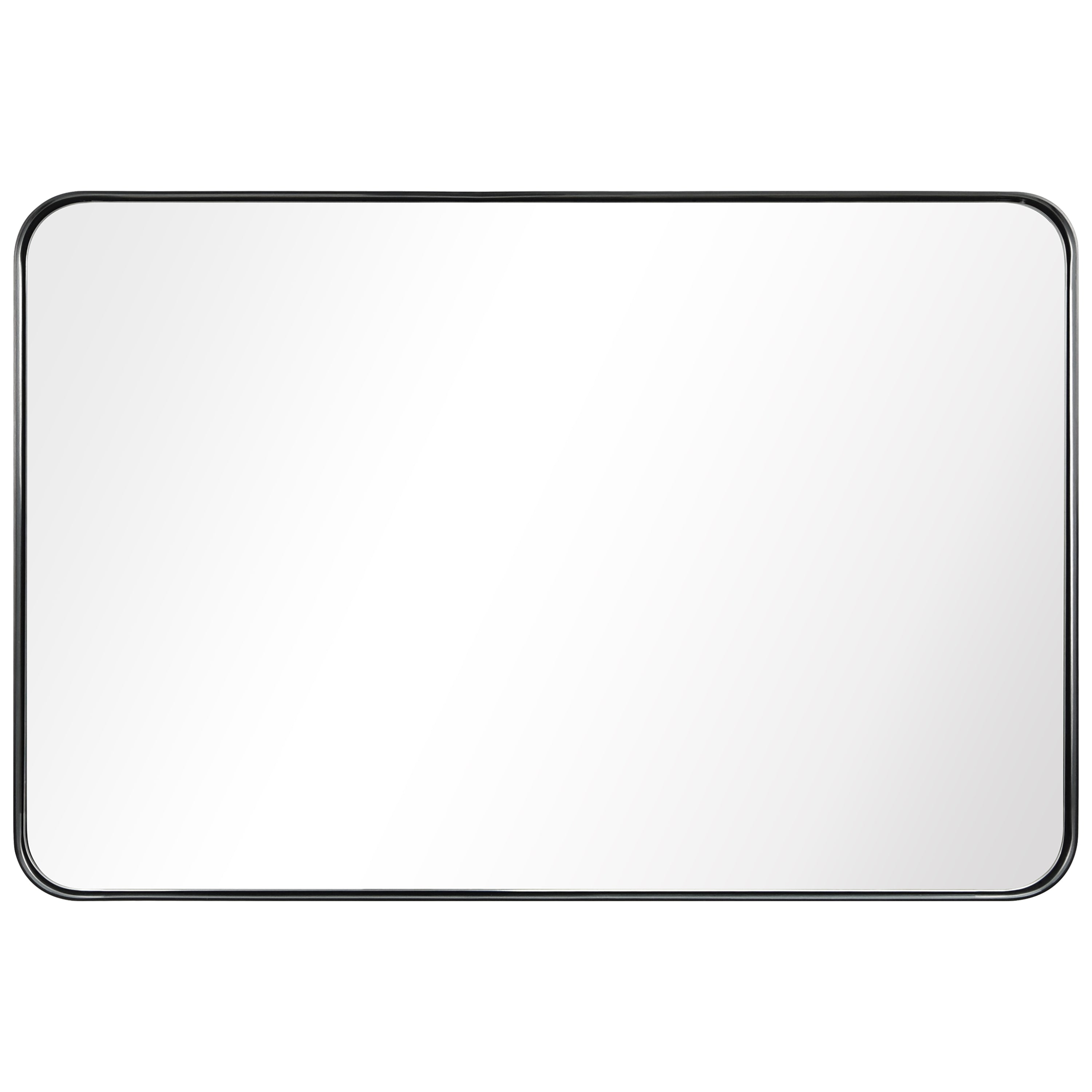 Ultra Brushed Black Stainless Steel Rectangular Wall Mirror