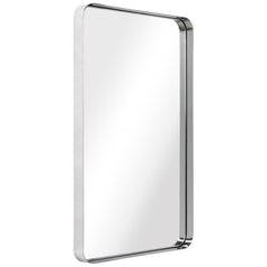 Ultra Polished Silver Stainless Steel Rectangular Wall Mirror