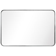 Ultra Polished Silver Stainless Steel Rectangular Wall Mirror