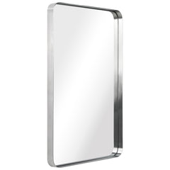 Ultra Brushed Silver Stainless Steel Rectangular Wall Mirror