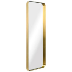 Ultra Brushed Gold Stainless Steel Rectangular Wall Mirror